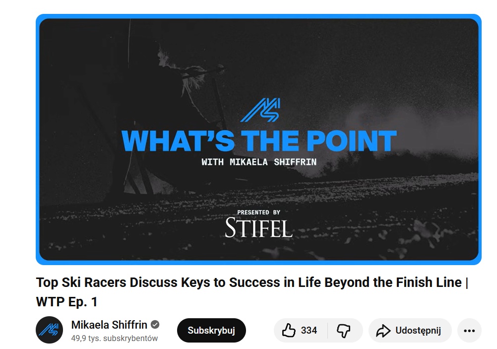 "What's the point" to nowy podcast Mikaeli Shiffrin